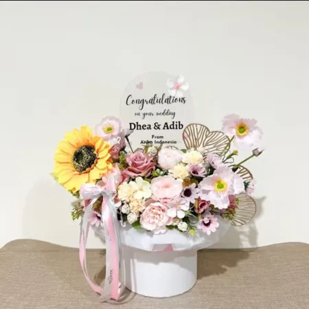 Bloom Box Akrilik Ucapan Wedding Bundaran HI